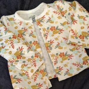 Chick Pea Floral Kids Sweater - White and Multicolor